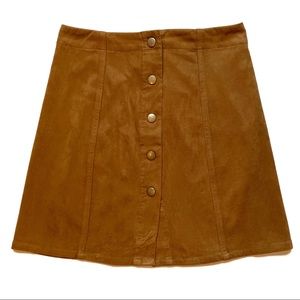{Xhileration} Button Up A-line Mini Skirt